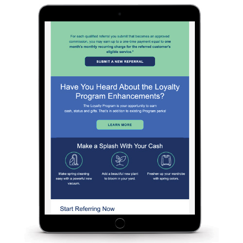 example of channel incentive program on ipad